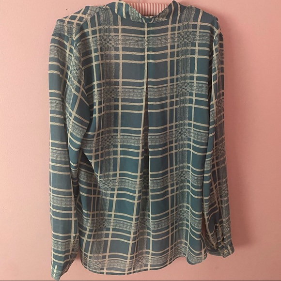 CAbi Windowpane Faux Wrap Blouse - Picture 4 of 4